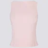 Camiseta sin mangas con cuello barco y espalda abierta Soft Active en rosa ballet
