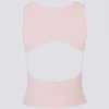 Camiseta sin mangas con cuello barco y espalda abierta Soft Active en rosa ballet