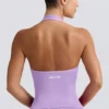 Camiseta sin mangas con cuello halter Define Luxe en color lila