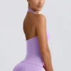 Camiseta sin mangas con cuello halter Define Luxe en color lila