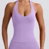 Camiseta sin mangas con cuello halter Define Luxe en color lila