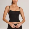 Camiseta sin mangas con cuello redondo de modal Ailany en negro