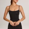 Camiseta sin mangas con cuello redondo de modal Ailany en negro