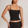 Camiseta sin mangas con cuello redondo de modal Ailany en negro