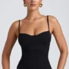 Camiseta sin mangas con fruncidos y capas Esme Modal en negro