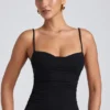 Camiseta sin mangas con fruncidos y capas Esme Modal en negro