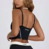 Camiseta sin mangas corta con capas Soft Active en negro