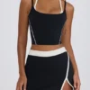 Camiseta sin mangas corta con capas Soft Active en negro