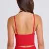 Camiseta sin mangas corta con capas Soft Active en rojo fresa