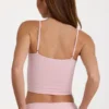 Camiseta sin mangas corta de modal en color rosa palo