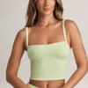 Camiseta sin mangas de modal con cuello cuadrado Lai en verde salvia