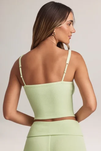 Camiseta sin mangas de modal con cuello cuadrado Lai en verde salvia