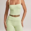 Camiseta sin mangas de modal con cuello cuadrado Lai en verde salvia