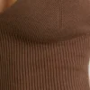 Camiseta sin mangas de punto grueso en color Coco