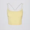 Camiseta sin mangas Soft Active con capas en amarillo suave