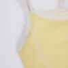 Camiseta sin mangas Soft Active con capas en amarillo suave