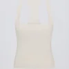 Camiseta sin mangas Soft Active con espalda nadadora en color crema