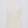 Camiseta sin mangas Soft Active con espalda nadadora en color crema