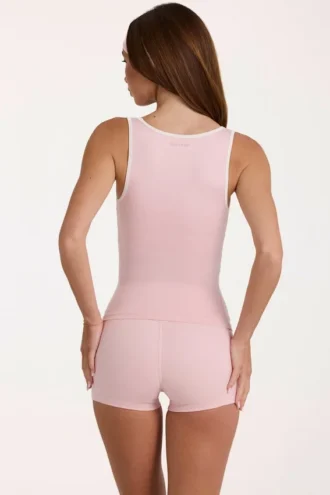 Camiseta sin mangas Soft Active en color rosa jaspeado