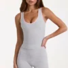 Camiseta sin mangas Soft Active en gris jaspeado