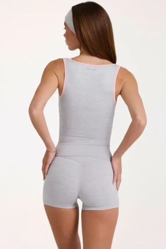 Camiseta sin mangas Soft Active en gris jaspeado