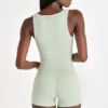 Camiseta sin mangas Soft Active en gris jaspeado