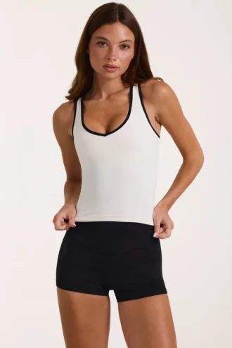 Camiseta sin mangas Soft Active en marfil