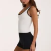 Camiseta sin mangas Soft Active en marfil