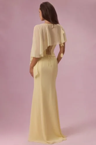 Capa de gasa Velina en amarillo mantequilla