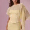 Capa de gasa Velina en amarillo mantequilla