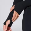 Chaqueta con cremallera de manga larga en negro