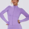 Chaqueta con cremallera Define Luxe en color lila