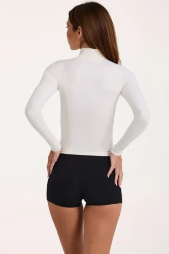 Chaqueta con cremallera Soft Active en marfil