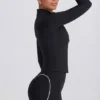 Chaqueta con cremallera Soft Active en negro