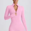 Chaqueta con cremallera Soft Active en rosa bebé