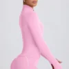 Chaqueta con cremallera Soft Active en rosa bebé
