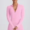 Chaqueta con cremallera Soft Active en rosa bebé