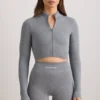 Chaqueta corta FlexiRib en gris jaspeado