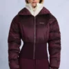Chaqueta de esquí impermeable de doble capa en color burdeos