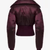 Chaqueta de esquí impermeable de doble capa en color burdeos
