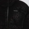 Chaqueta de esquí oversize corta e impermeable en leopardo negro