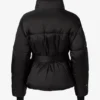 Chaqueta de esquí oversize impermeable con cinturón en negro