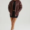 Chaqueta de piel sintética Maple en marrón