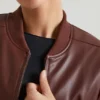 Chaqueta de piel sintética Maple en marrón