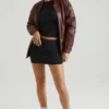Chaqueta de piel sintética Maple en marrón
