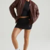Chaqueta de piel sintética Maple en marrón