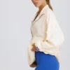 Chaqueta deportiva oversize en blanco
