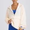 Chaqueta deportiva oversize en blanco