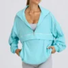 Chaqueta deportiva oversize en color aguamarina