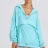 Chaqueta deportiva oversize en color aguamarina
